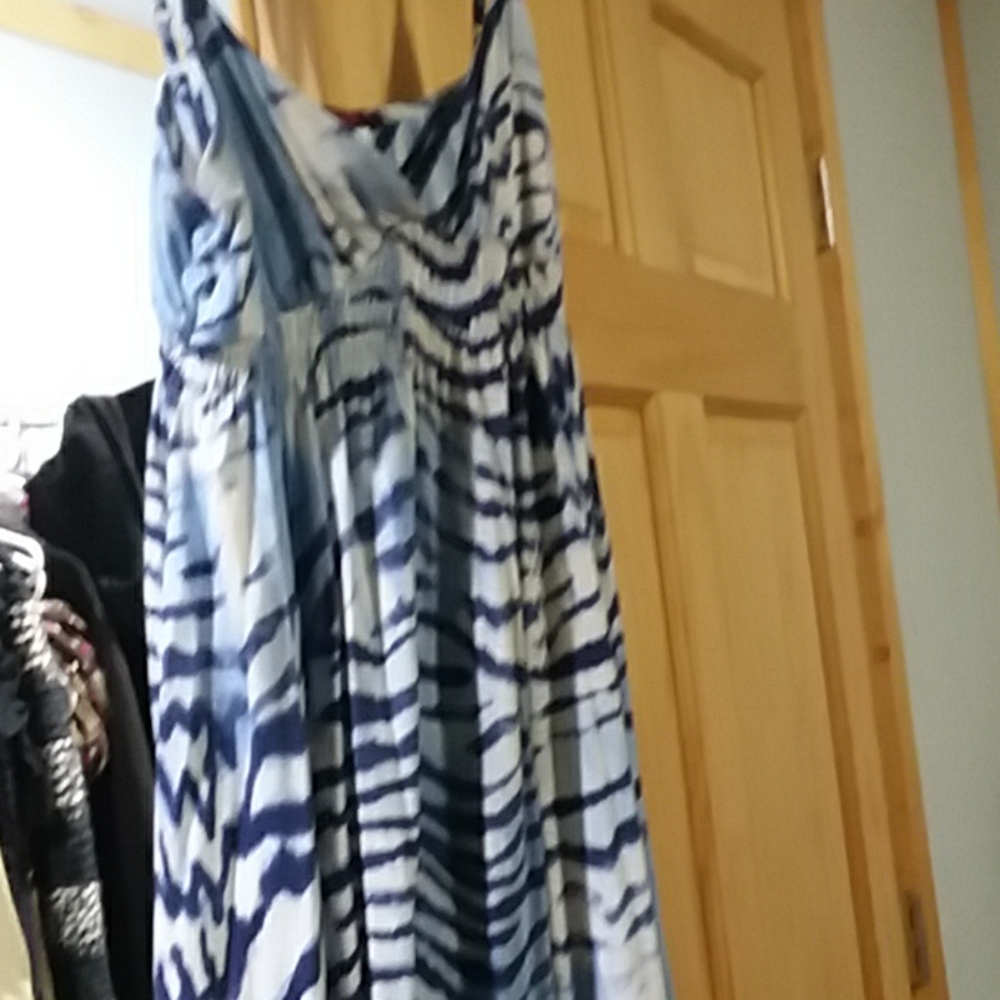 NWOT Zebra-Print Spaghetti Strap Maxi Dress